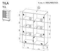 Prosklená vitrína TILA 1