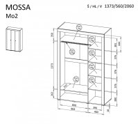 Šatní skříň MOSSA 2