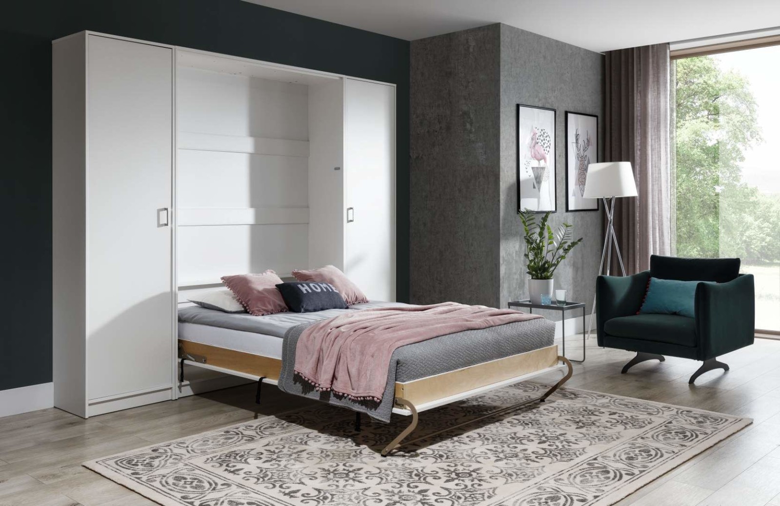 Sklápěcí postel do skříně VERTIKÁLNÍ