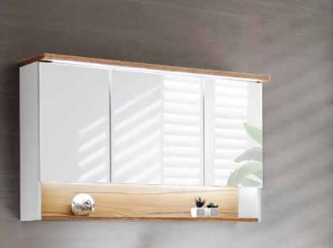 Koupelnová skříňka BAHRAMA WHITE 843 - závěsná zrcadlo 120