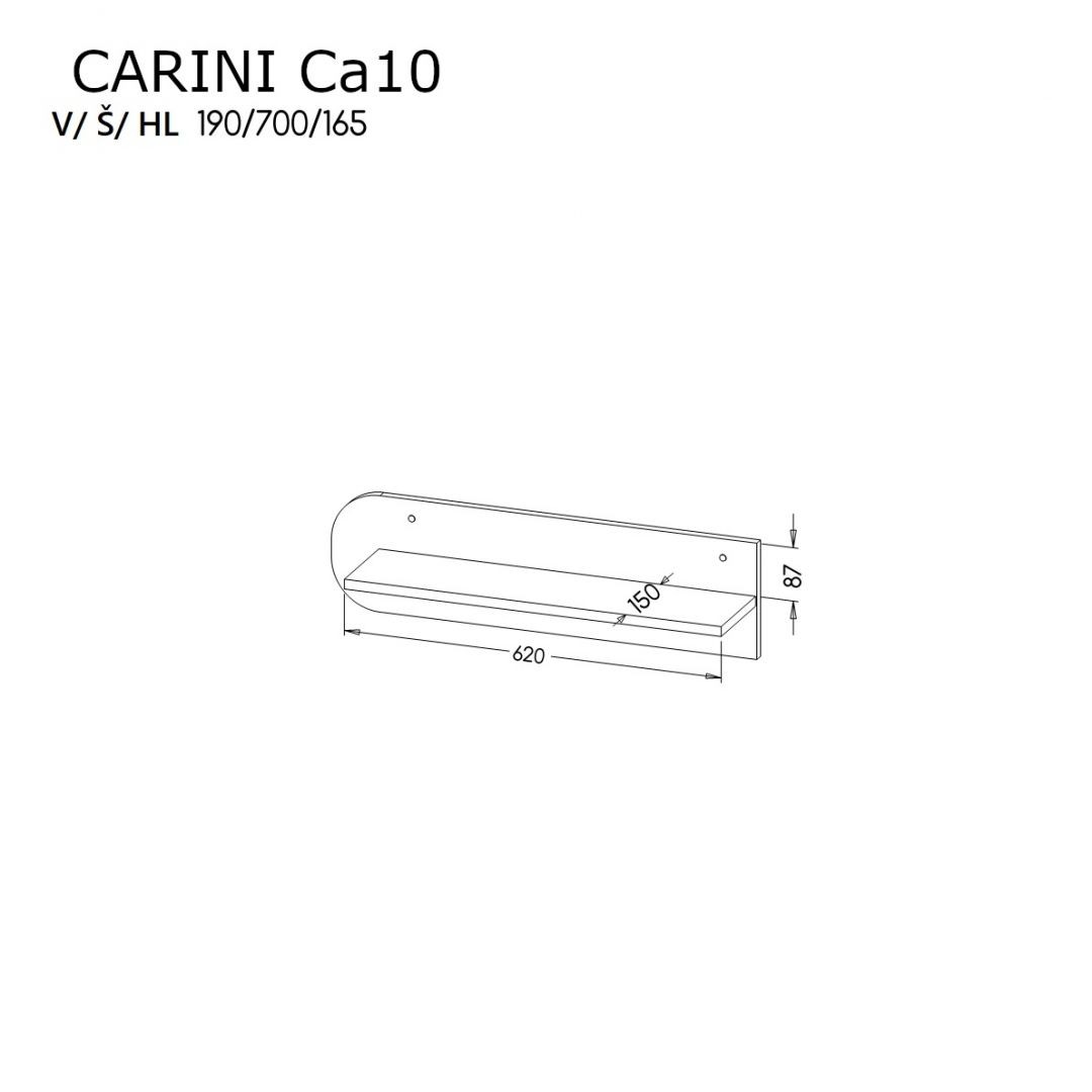 Závěsná police CARINI 10