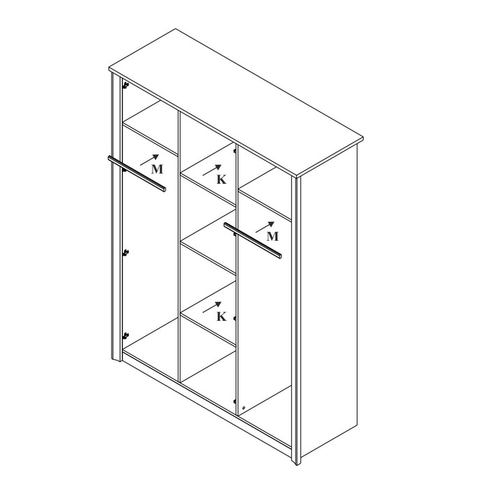 Šatní skříň Finezia F3 Dub Sonoma