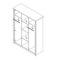 Šatní skříň Finezia F3 Dub Sonoma