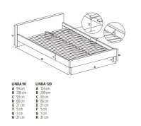 Stylová postel LINDA 90