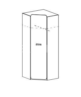 Rohová skříň LORENTO 14