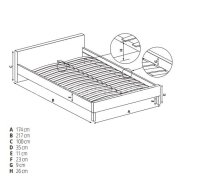 Manželská postel SANDY