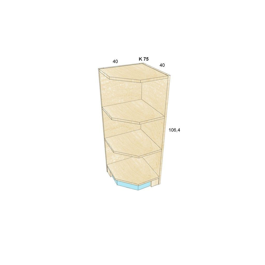 Rohový regál BOŘEK K 75