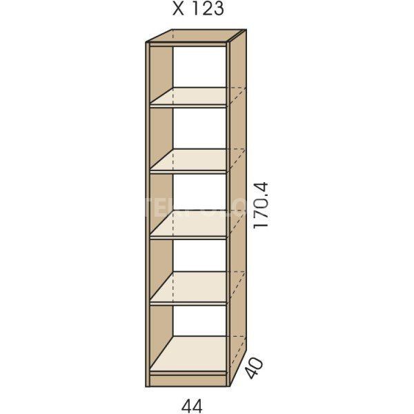 Policový regál JIM 5 X 123