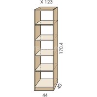 Policový regál JIM 5 X 123