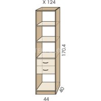 Regál se zásuvkami JIM 5 X 124
