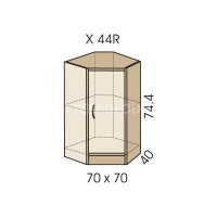 Rohová skříň JIM 5 X 44R