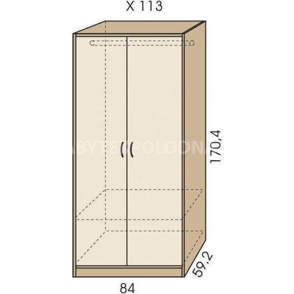 Šatní skříň JIM 5 X 113