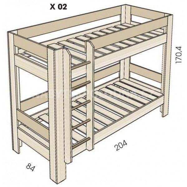 Dětská patrová postel JIM 5 X 02
