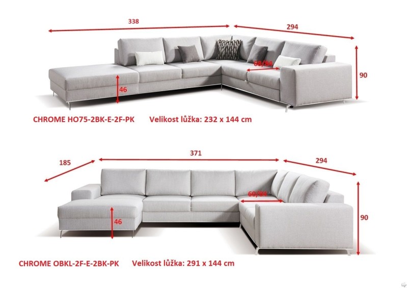 Sedací souprava CHROME do U 2