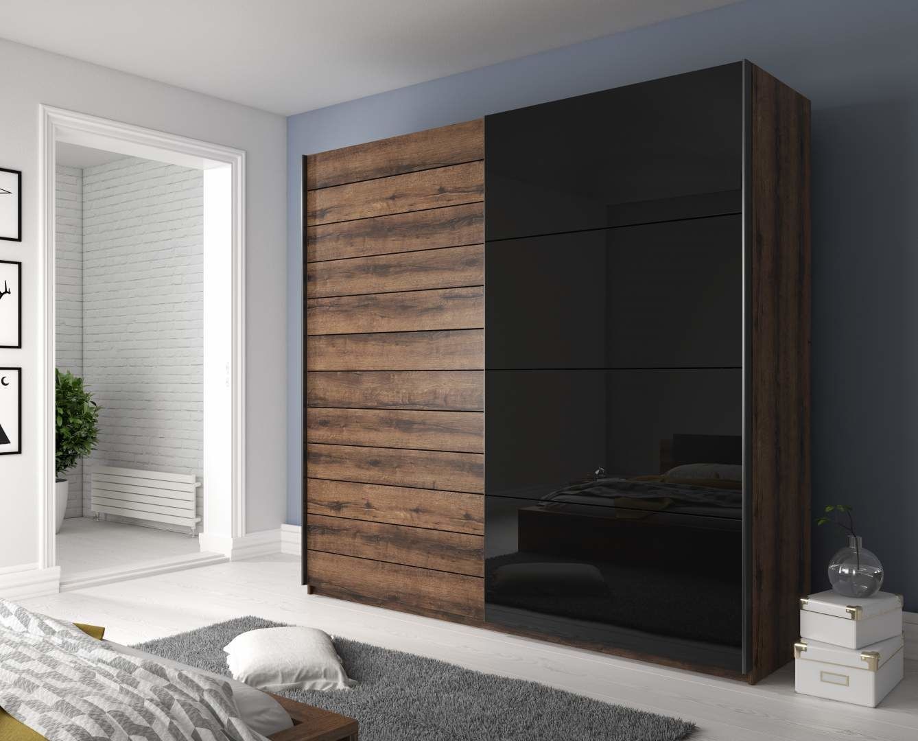 GALAXY ložnice - Dub Monastery/ černý lesk