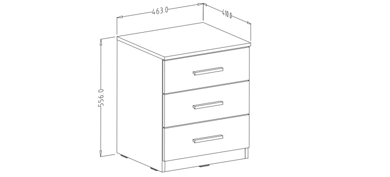 GALAXY ložnice - Dub Monastery/ černý lesk