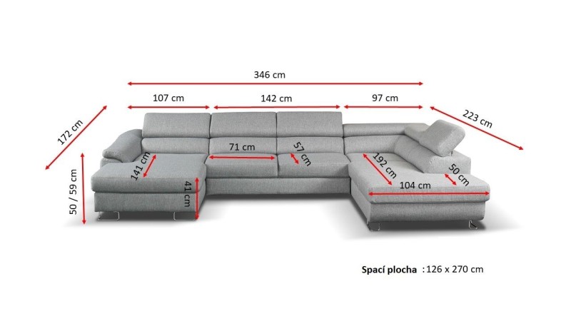Sedací souprava LAVOZ DO U