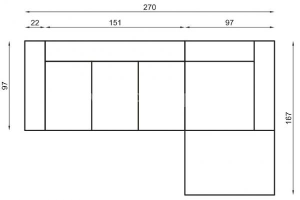 Kožená rohová sedačka IRIS 2