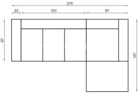 Kožená rohová sedačka IRIS 2