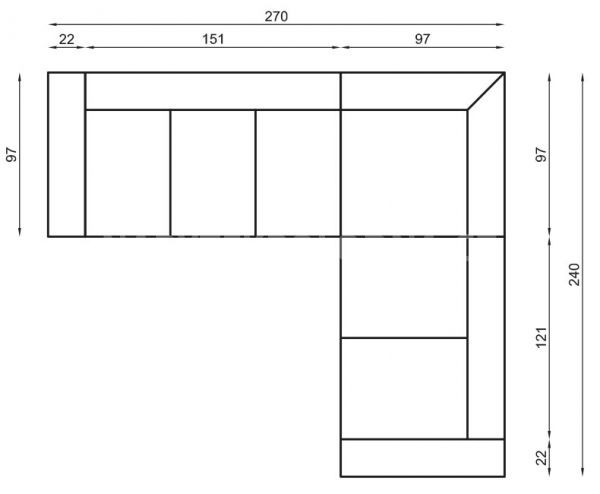 Kožená rohová sedačka IRIS 1