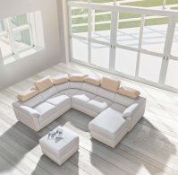 Kožený taburet KADIZ