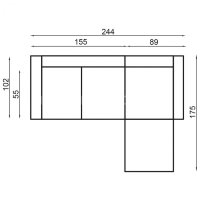 Kožená sedací souprava KADIZ 1