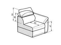 Kožená sedací souprava KADIZ 1