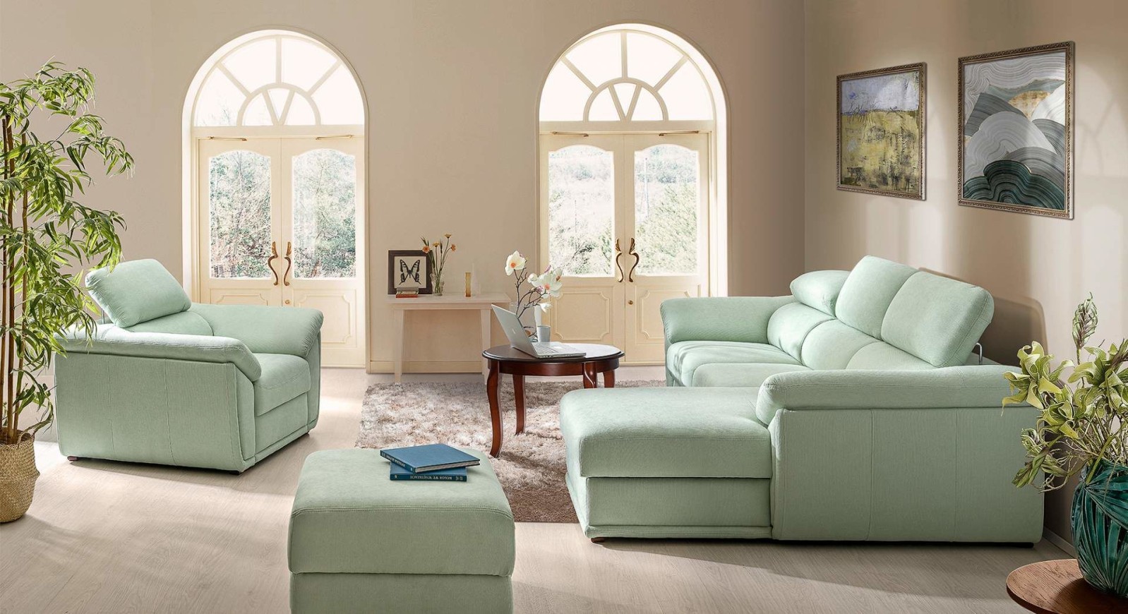 Kožená sedací souprava KADIZ 1