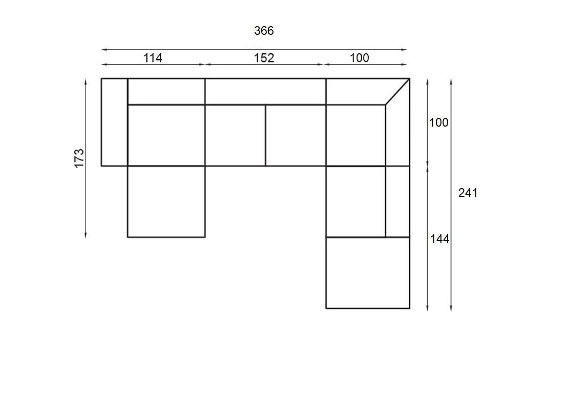 Kožená sedací souprava SCANDY do U 1