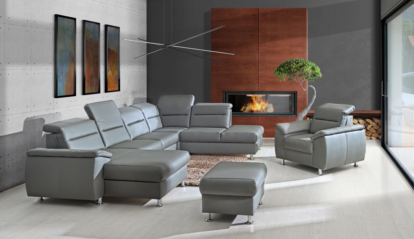 Kožená sedací souprava SCANDY PROGRAM