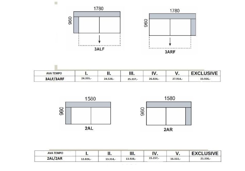 Sedací souprava AVA TEMPO PROGRAM