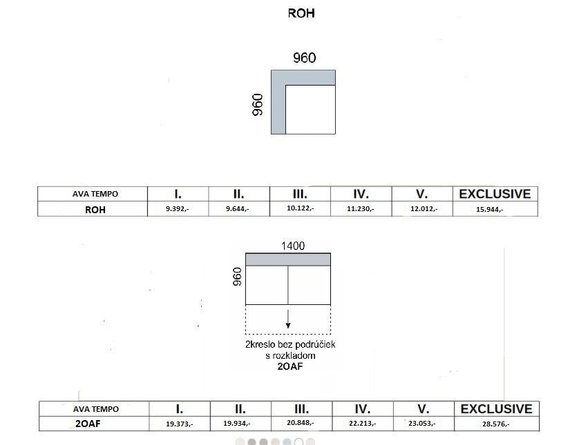 Sedací souprava AVA TEMPO PROGRAM