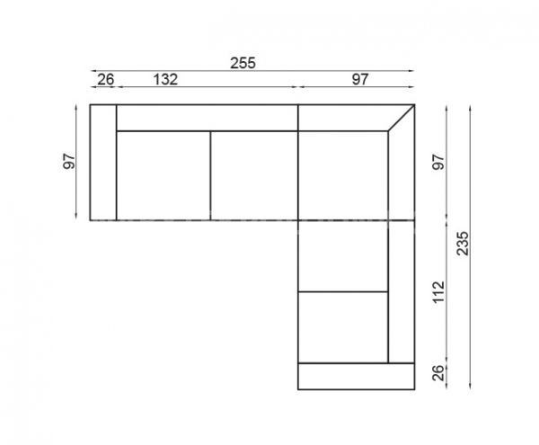 Sedací souprava VENNTO 2 - tm. šedá kůže - VÝSTAVNÍ KUS