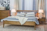 Manželská postel z masivu LK291 dub