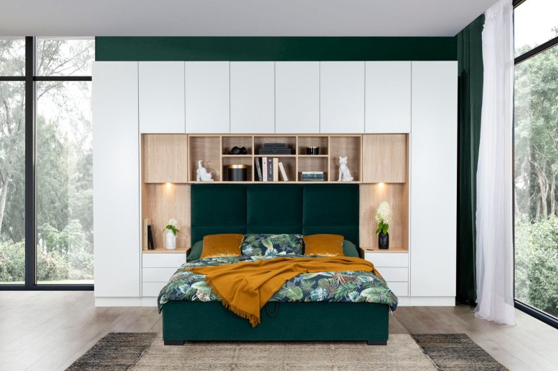 Šatní skříň VARIA SLEEP IV Bílý lesk