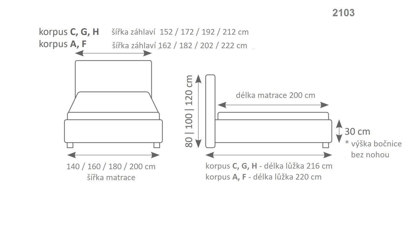 Manželská postel MINI-MAX 2103