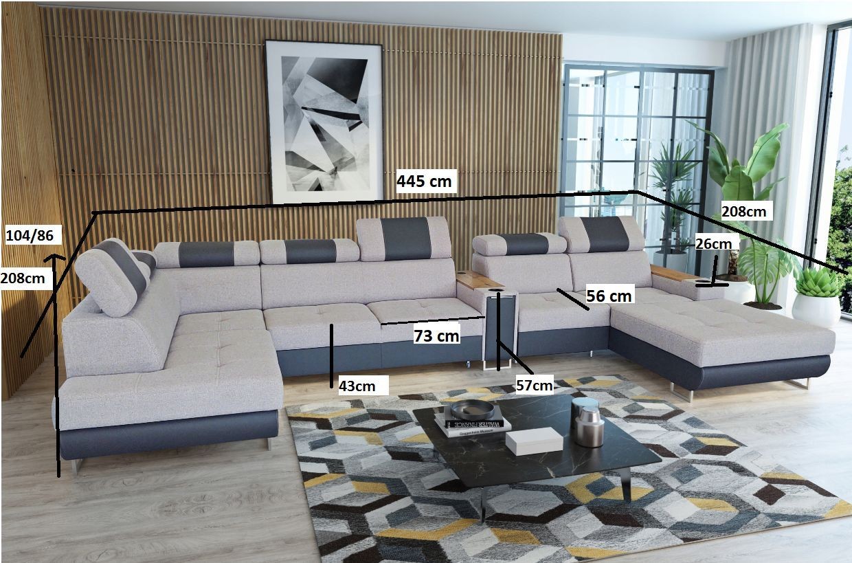 Sedací souprava SEVIL DUO do U