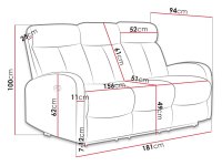 Relaxační rozkládací pohovka OSLO 3S
