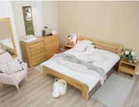 Manželská postel z masivu LK111 buk