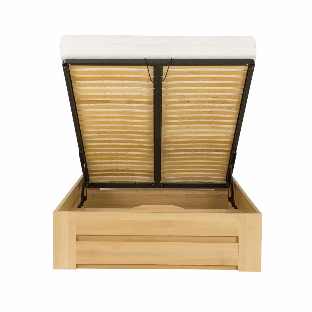 Manželská postel z masivu LK192 BOX buk