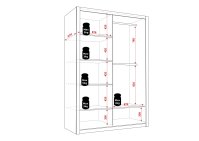 Posuvná šatní skříň BONNO 180