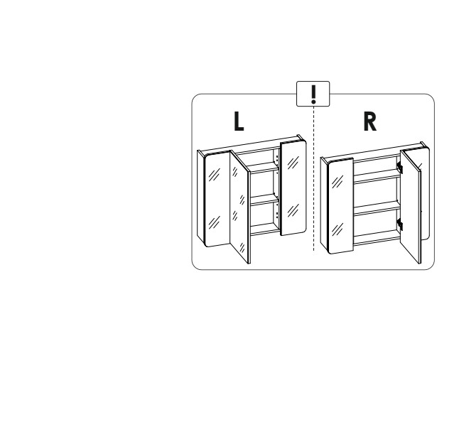 Koupelnová skříňka ARUSA COSMOS 843 - závěsná zrcadlo 80