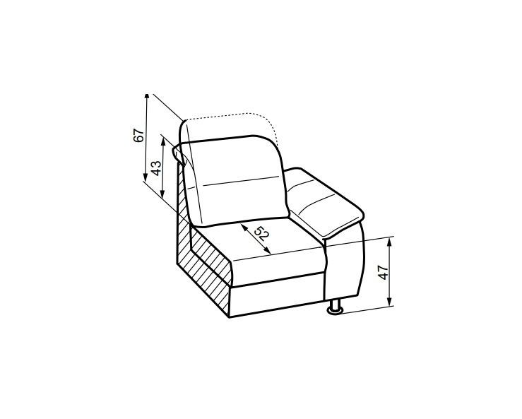 Kožená sedací souprava SCANDY