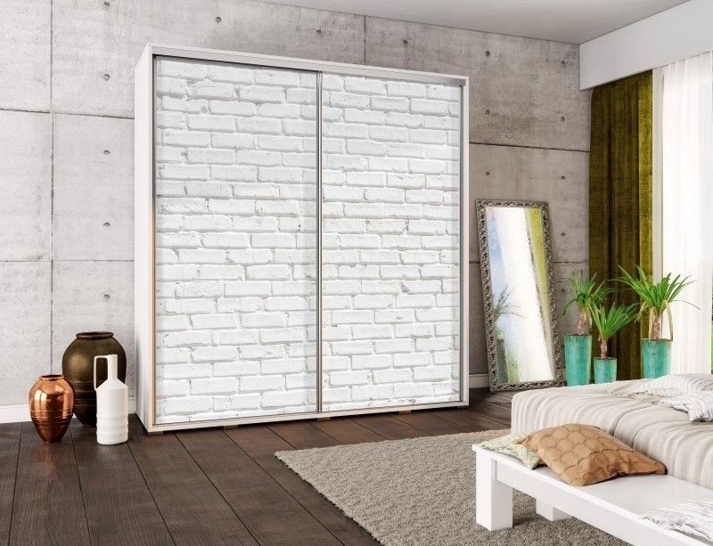 Šatní skříň PEM 205 Bílá zeď