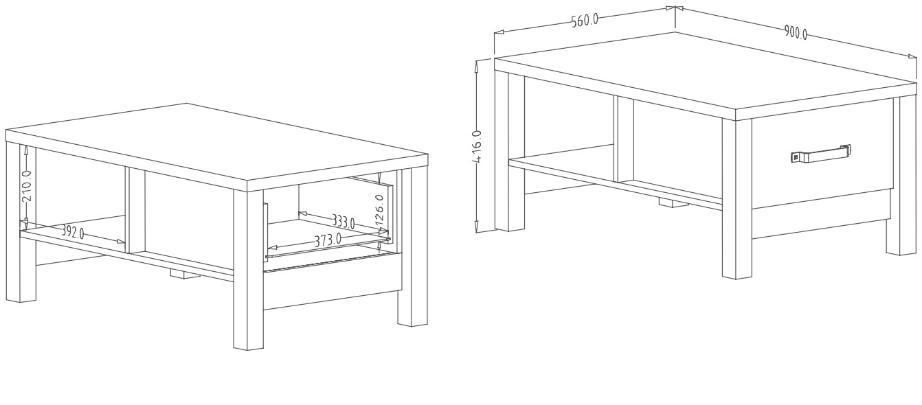 Konferenční stolek OLIN Appenzellský smrk