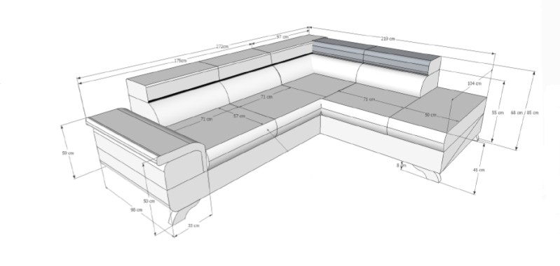 Kožená sedací souprava LAGOOS