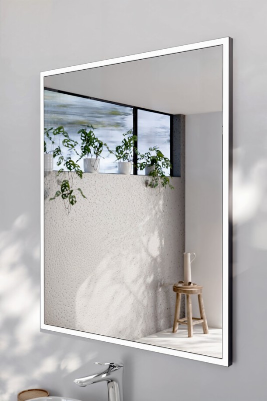 Koupelnové zrcadlo ALICE 80 - hranaté s LED