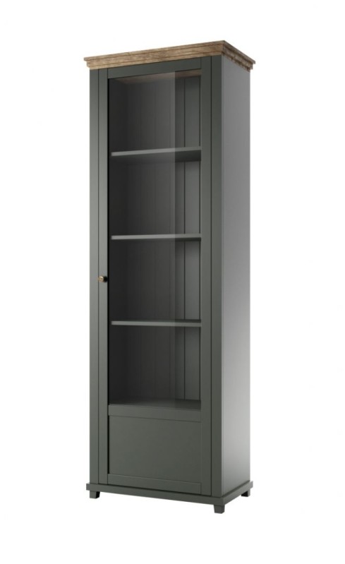 Vitrína pravá EVORA Dub Lefkas - zelená